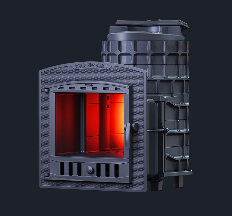Чугунная печь для бани Авангард ЗК 25 (П2) Pro
