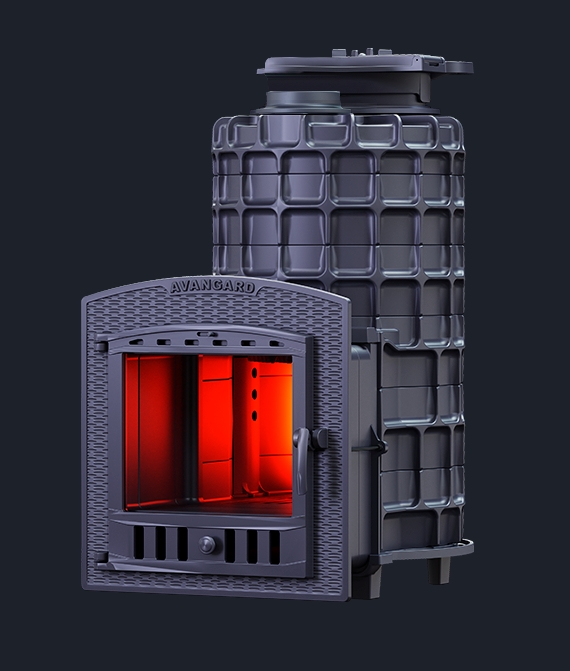 Чугунная печь для бани Авангард ЗКН 25 (П2)