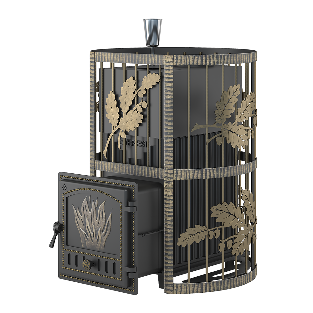 Печь для бани Эверест Ковка 24 (281) закрытая каменка