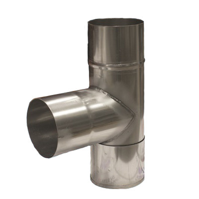 Тройник со стаканом d=120 сталь1.2мм Н