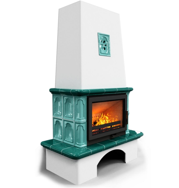 Изразцовый керамический камин Гефест Волна