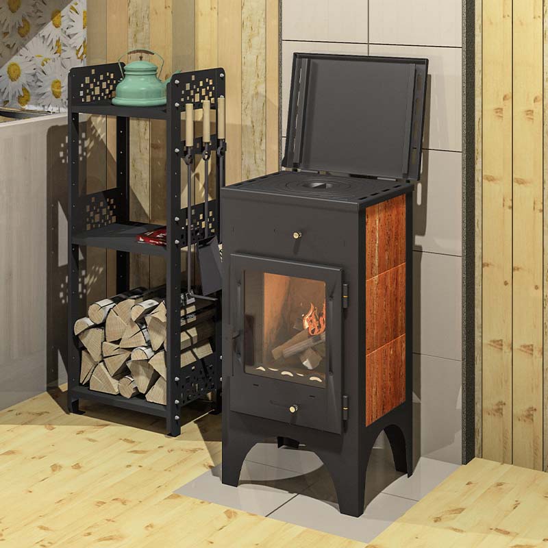 Печь-камин Дон 6 с плитой