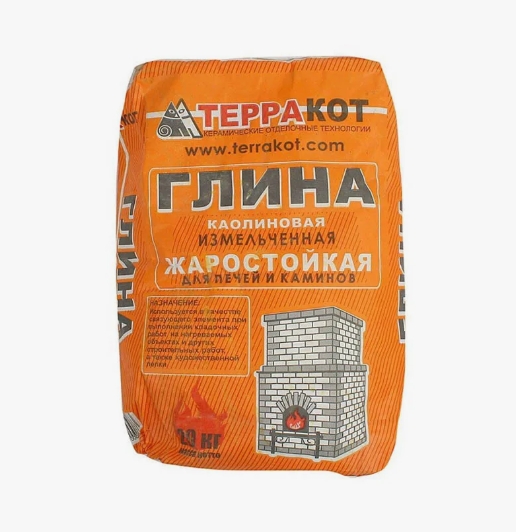 Глина каолиновая печная шамотная «Терракот»