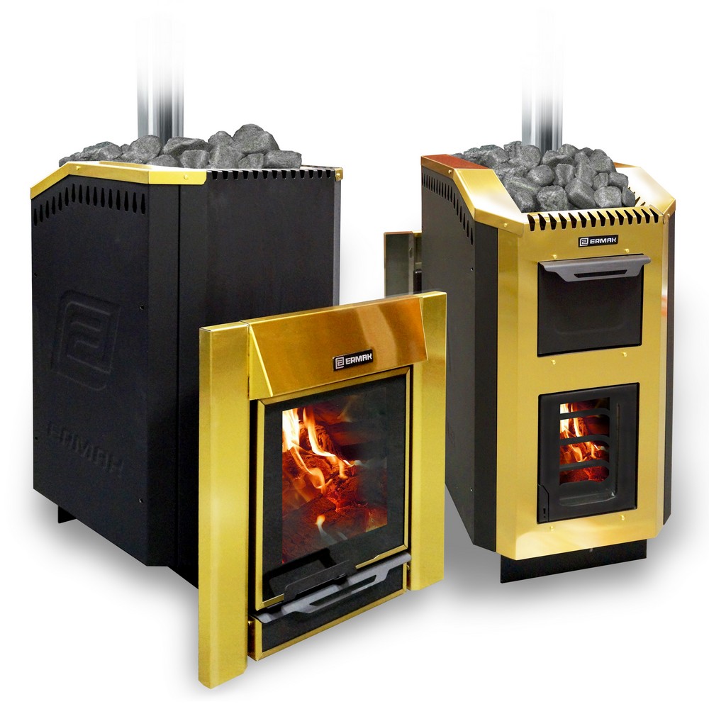 Печь банная ERMAK 36 Люкс GOLD (нержавейка)