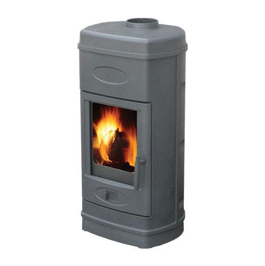 ПЕЧЬ AURORA ЭМАЛИРОВАННАЯ, СЕРАЯ (PLAMEN)