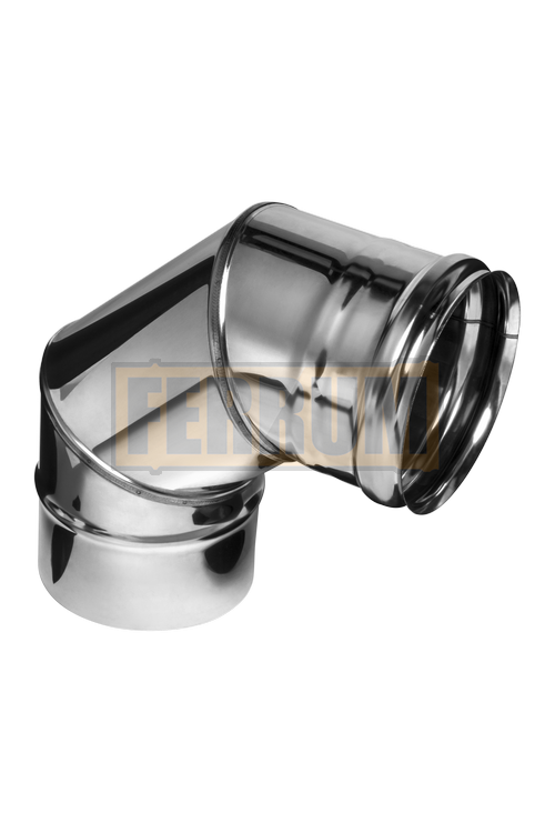 Колено 90° Ferrum (430/0,8мм, нерж.)