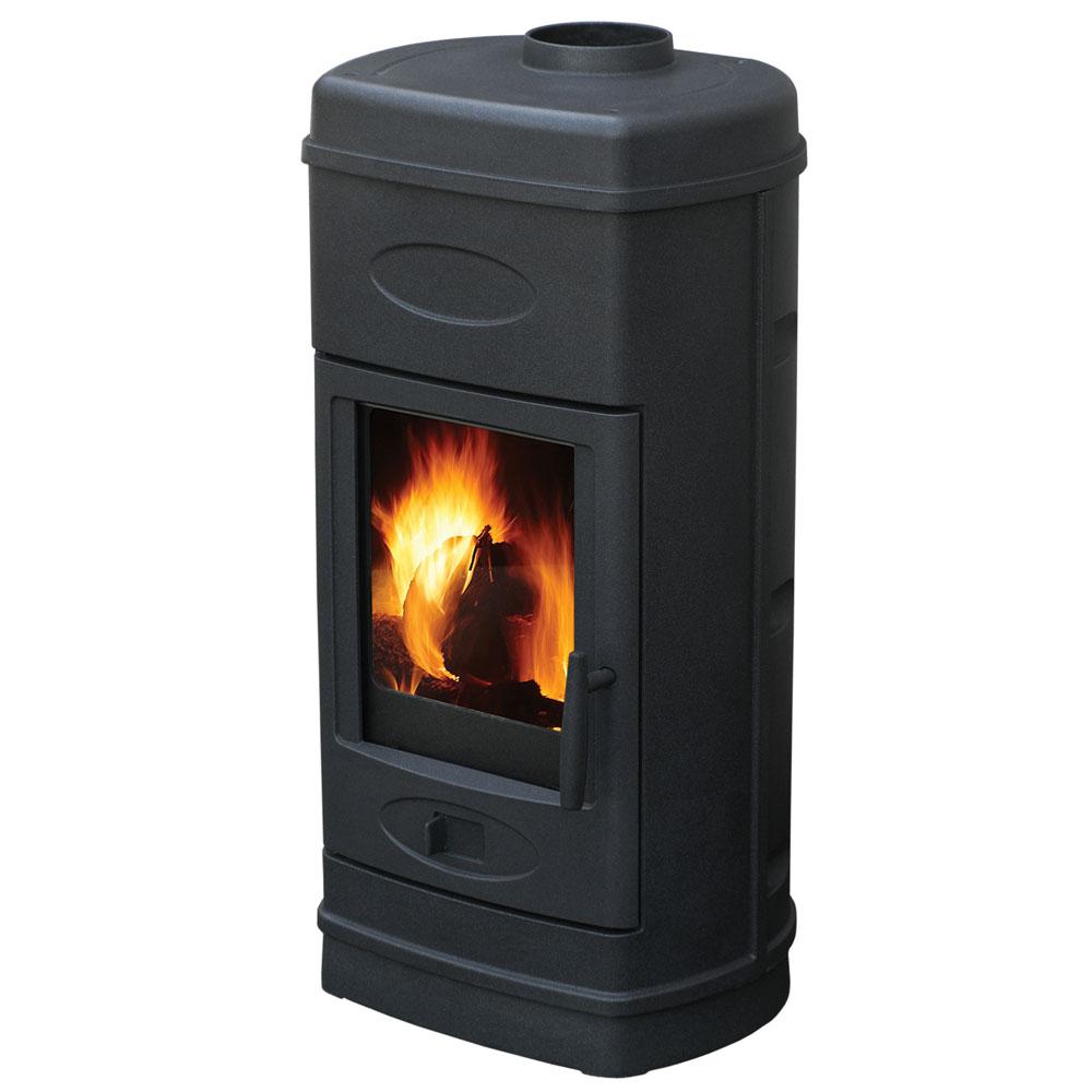 ПЕЧЬ AURORA ЭМАЛИРОВАННАЯ, ЧЕРНАЯ (PLAMEN)