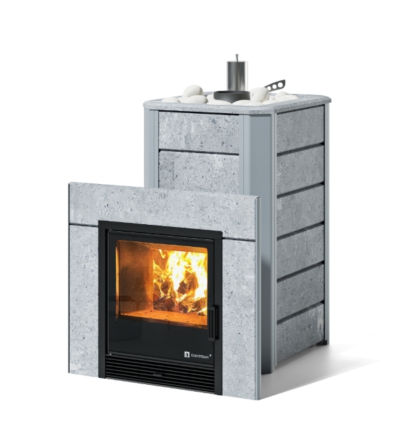 Печь Ялта 15/2024 в облицовке из камня