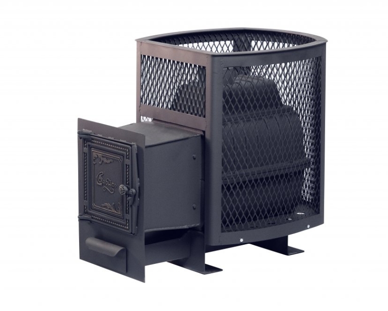 Печь банная чугунная"Сибирь-20". Универсальная чугунная дверца (сетка)