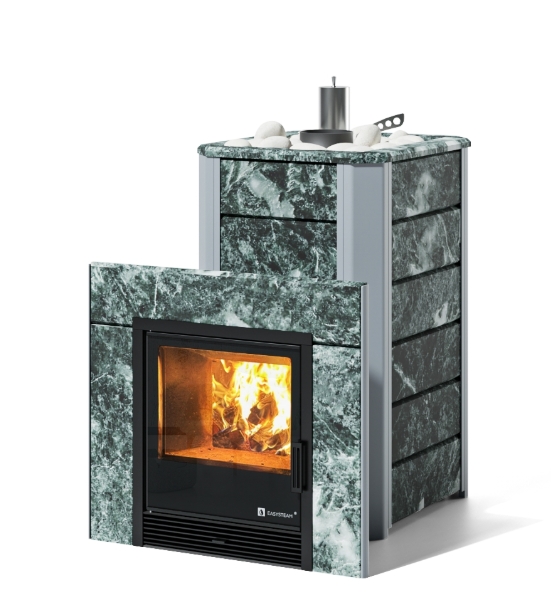 Печь Ялта 25/2024 в облицовке из камня