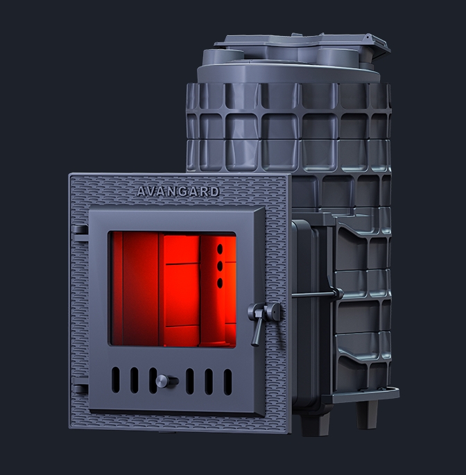 Чугунная печь для бани Авангард ЗК 25 (М) Pro