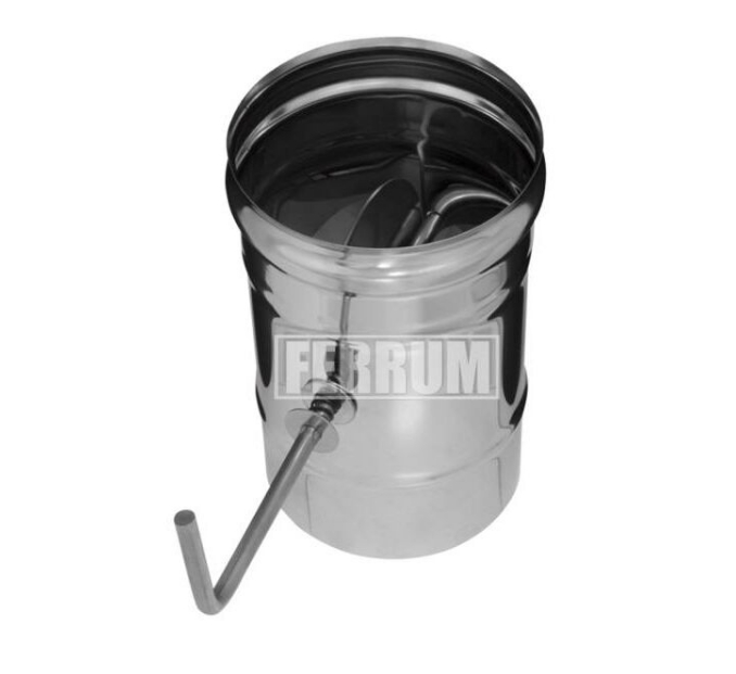 Шибер-заслонка (поворотный) Ferrum (430/0,8мм, нерж.)