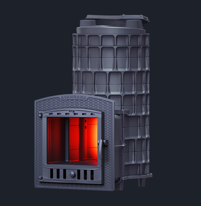Чугунная печь для бани Авангард ЗК 40 (П2) Pro