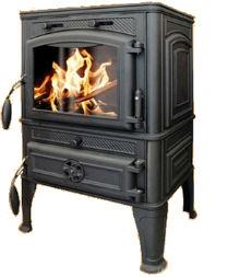 Печь-камин GUCHA чугунная LAVA THERMO (с теплообменником)